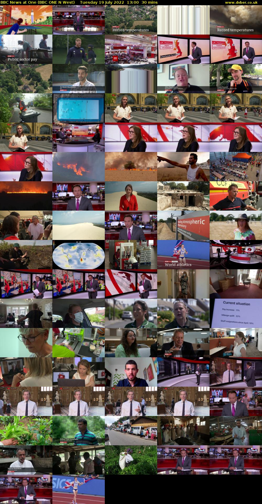 BBC News at One (BBC ONE N West) Tuesday 19 July 2022 13:00 - 13:30