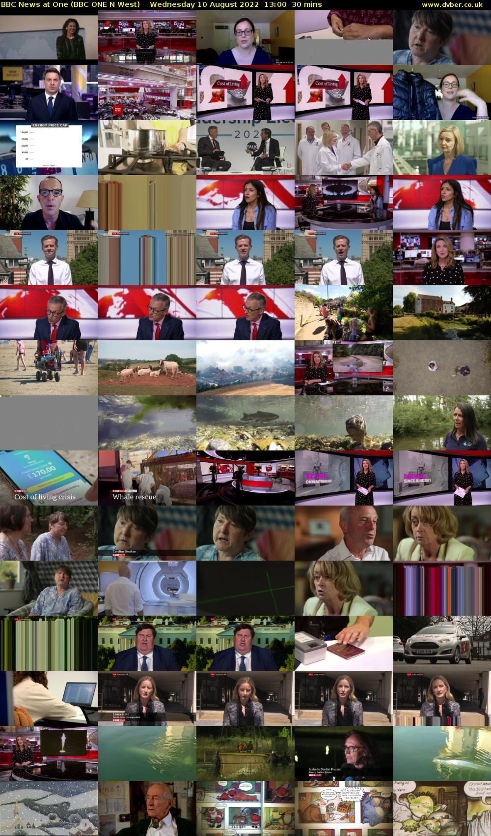 BBC News at One (BBC ONE N West) Wednesday 10 August 2022 13:00 - 13:30