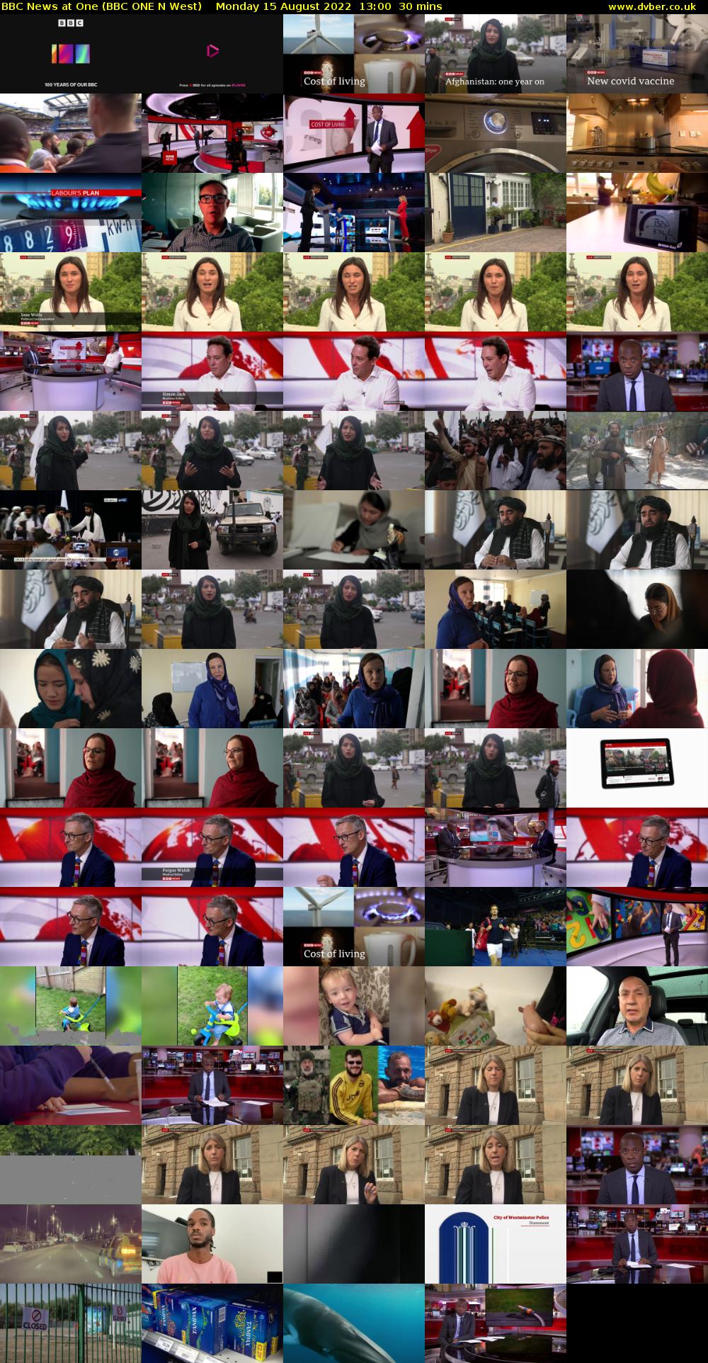 BBC News at One (BBC ONE N West) Monday 15 August 2022 13:00 - 13:30