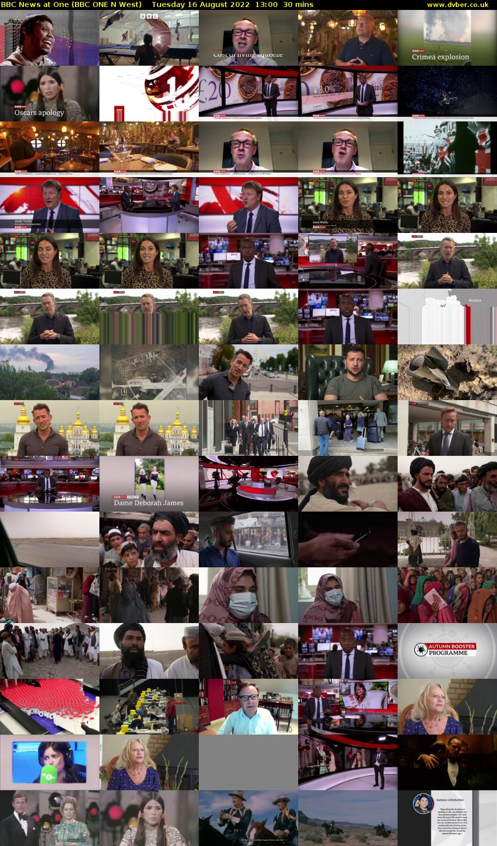 BBC News at One (BBC ONE N West) Tuesday 16 August 2022 13:00 - 13:30