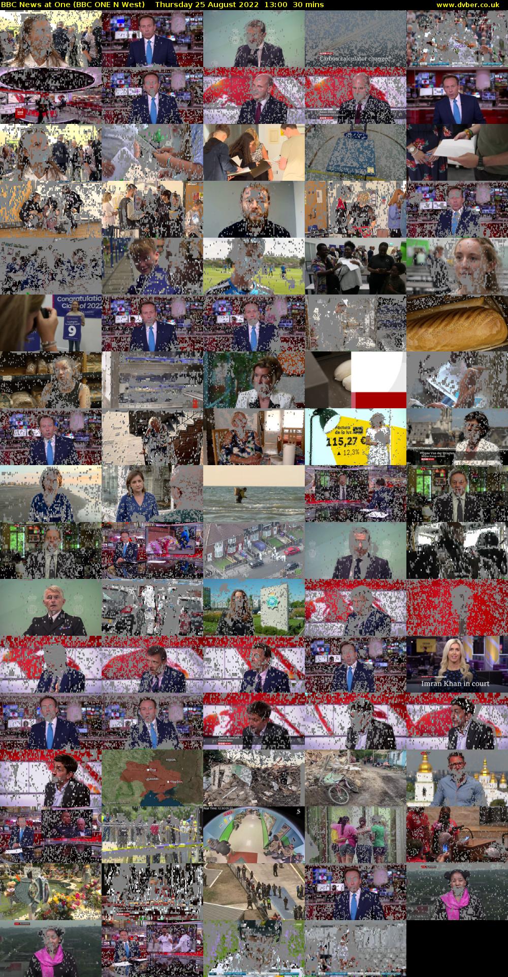 BBC News at One (BBC ONE N West) Thursday 25 August 2022 13:00 - 13:30
