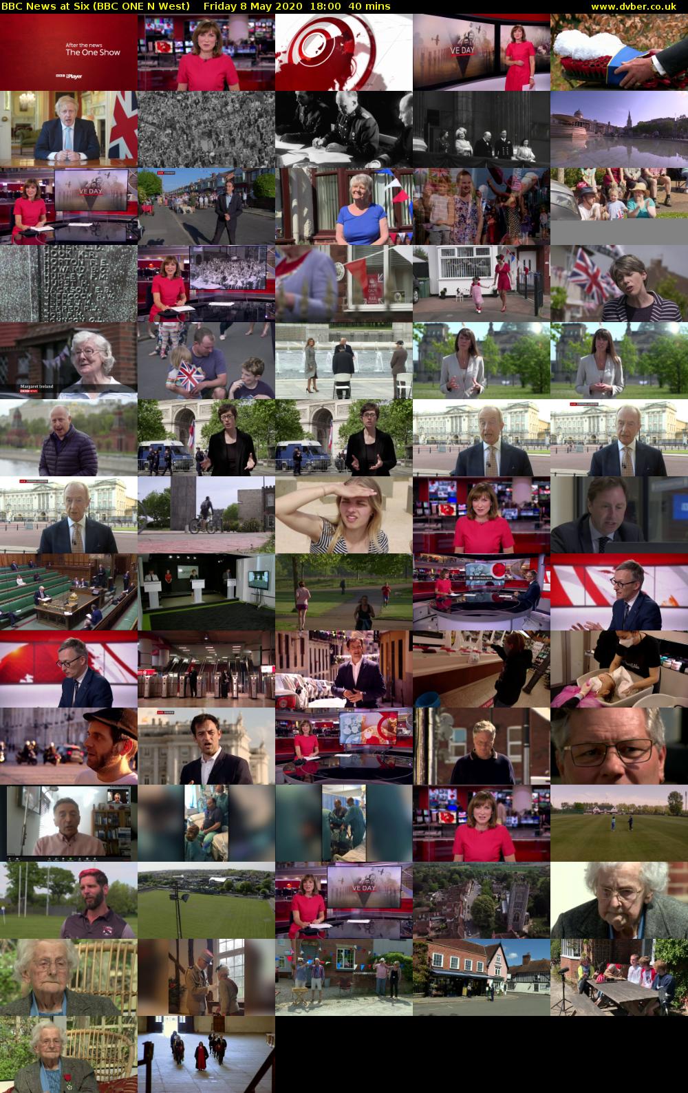 BBC News at Six (BBC ONE N West) Friday 8 May 2020 18:00 - 18:40