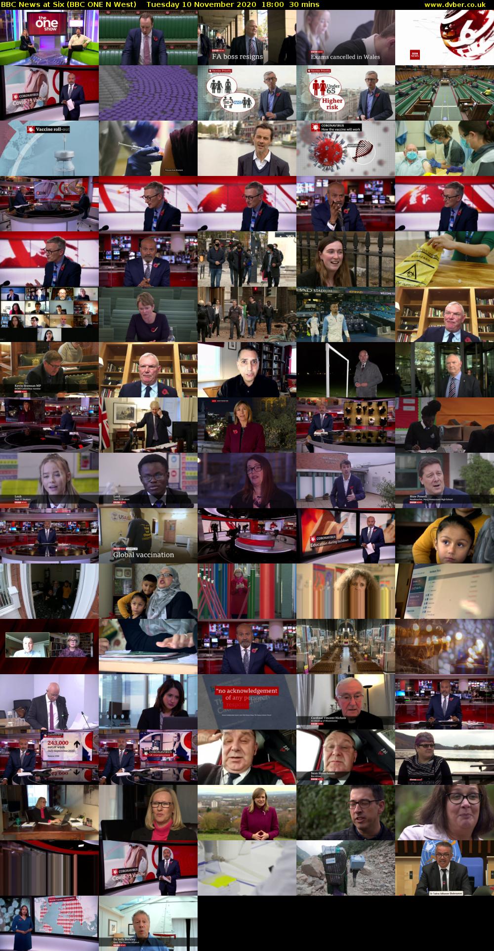 BBC News at Six (BBC ONE) 202011101800