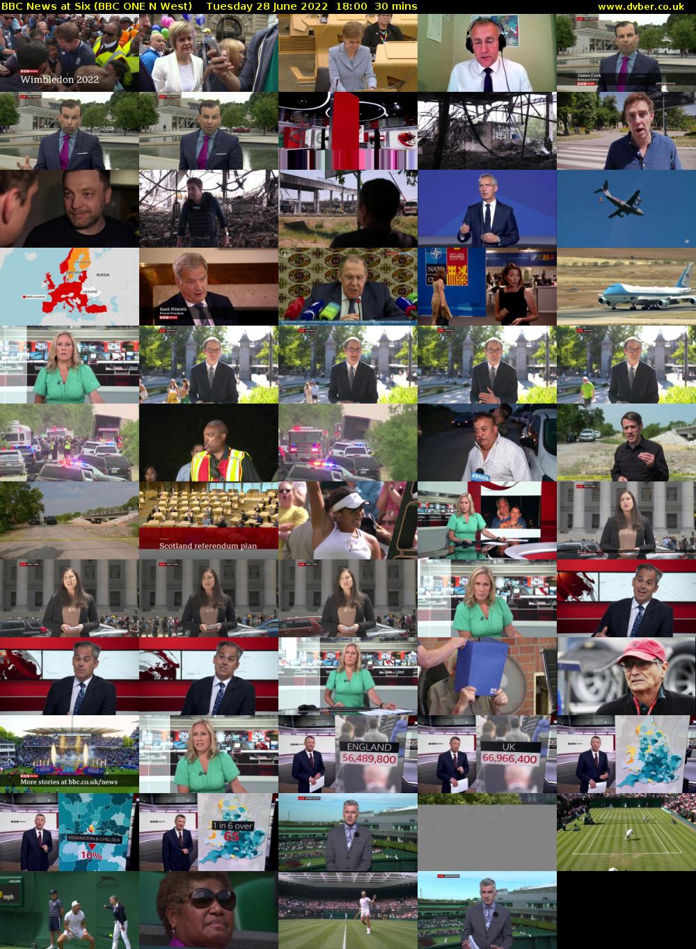 BBC News at Six (BBC ONE N West) Tuesday 28 June 2022 18:00 - 18:30