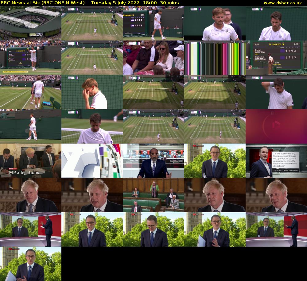 BBC News at Six (BBC ONE N West) Tuesday 5 July 2022 18:00 - 18:30