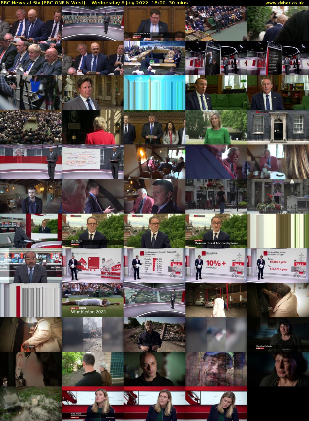 BBC News at Six (BBC ONE N West) Wednesday 6 July 2022 18:00 - 18:30