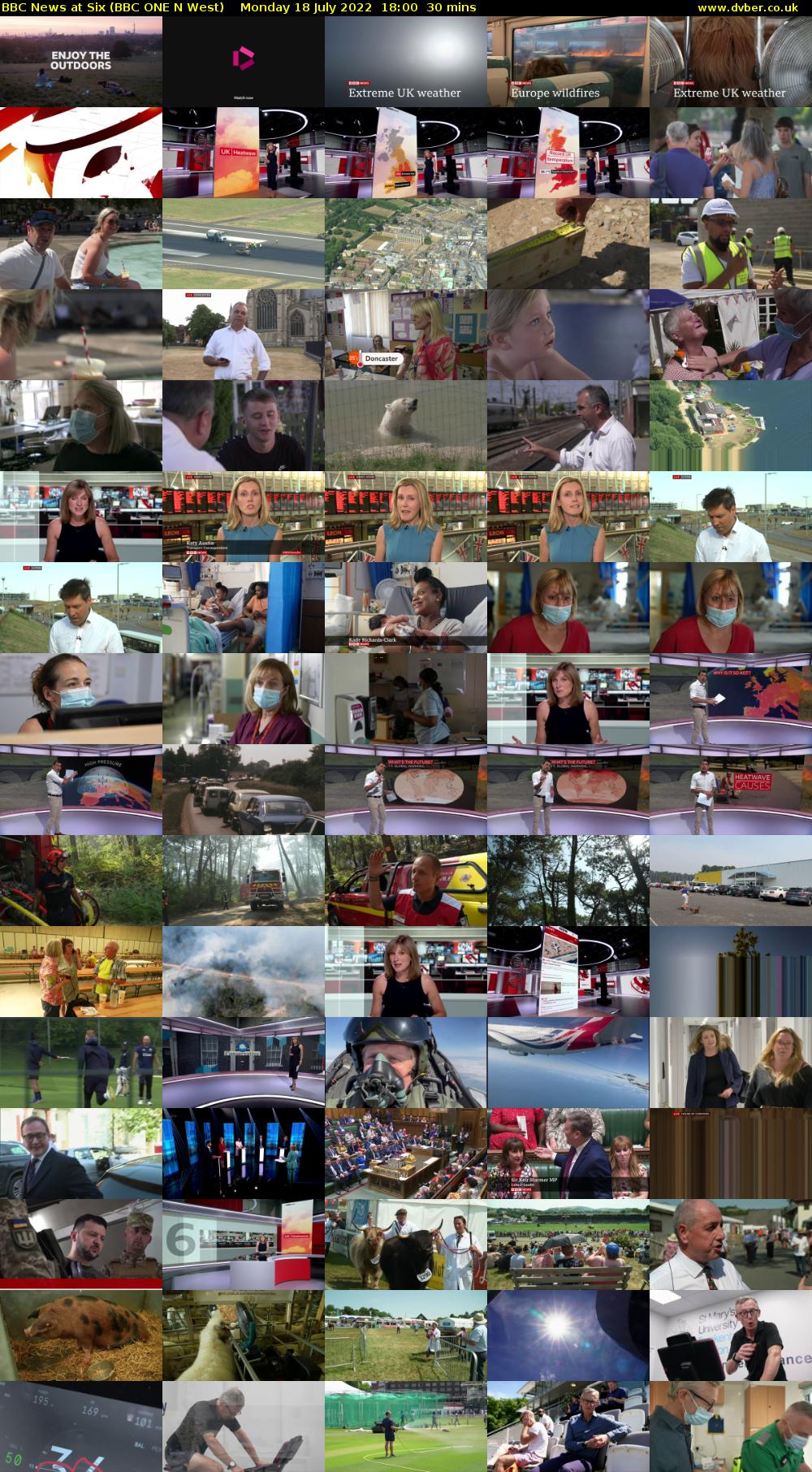 BBC News at Six (BBC ONE N West) Monday 18 July 2022 18:00 - 18:30