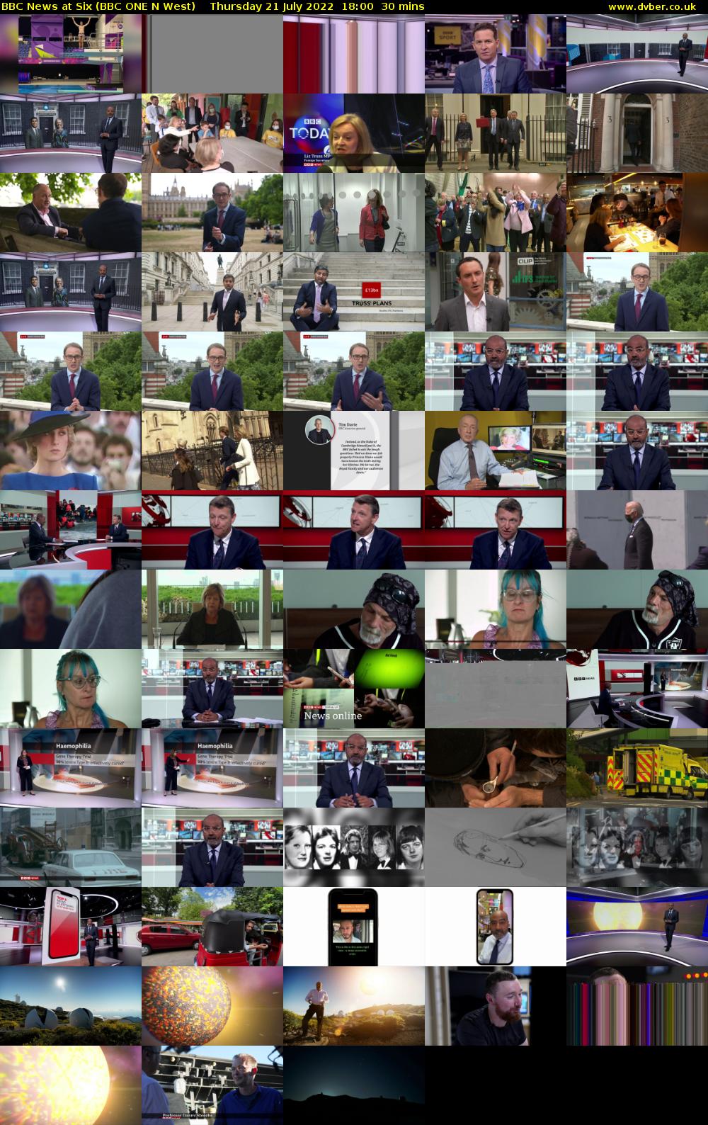 BBC News at Six (BBC ONE N West) Thursday 21 July 2022 18:00 - 18:30