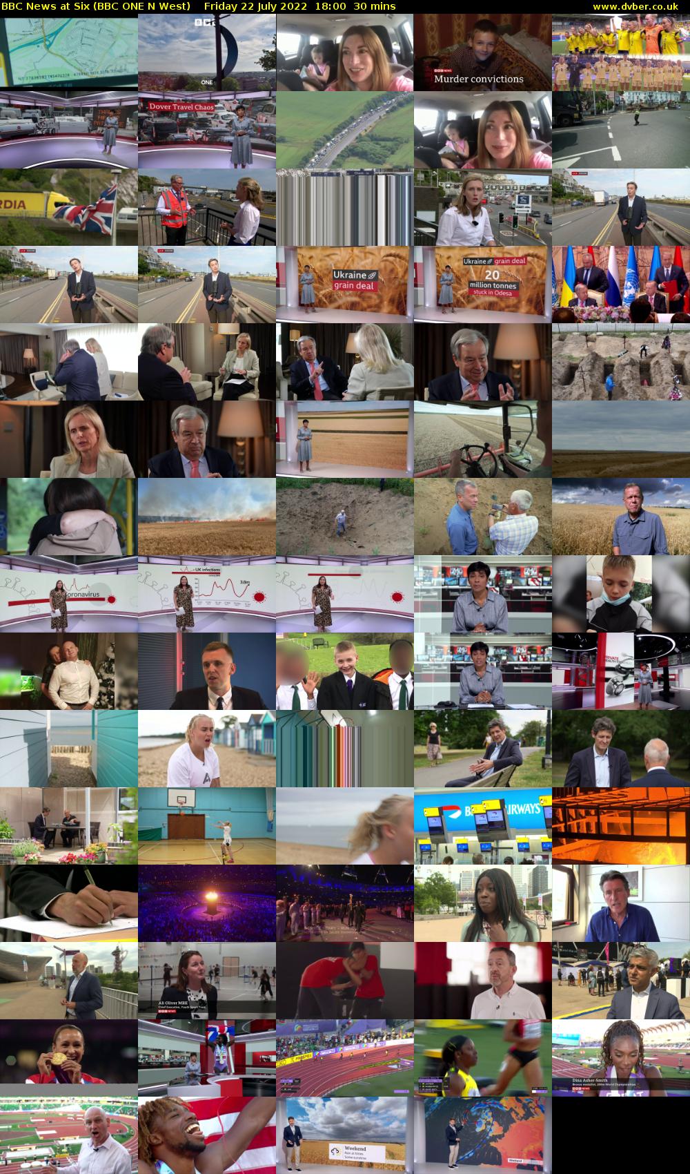 BBC News at Six (BBC ONE N West) Friday 22 July 2022 18:00 - 18:30