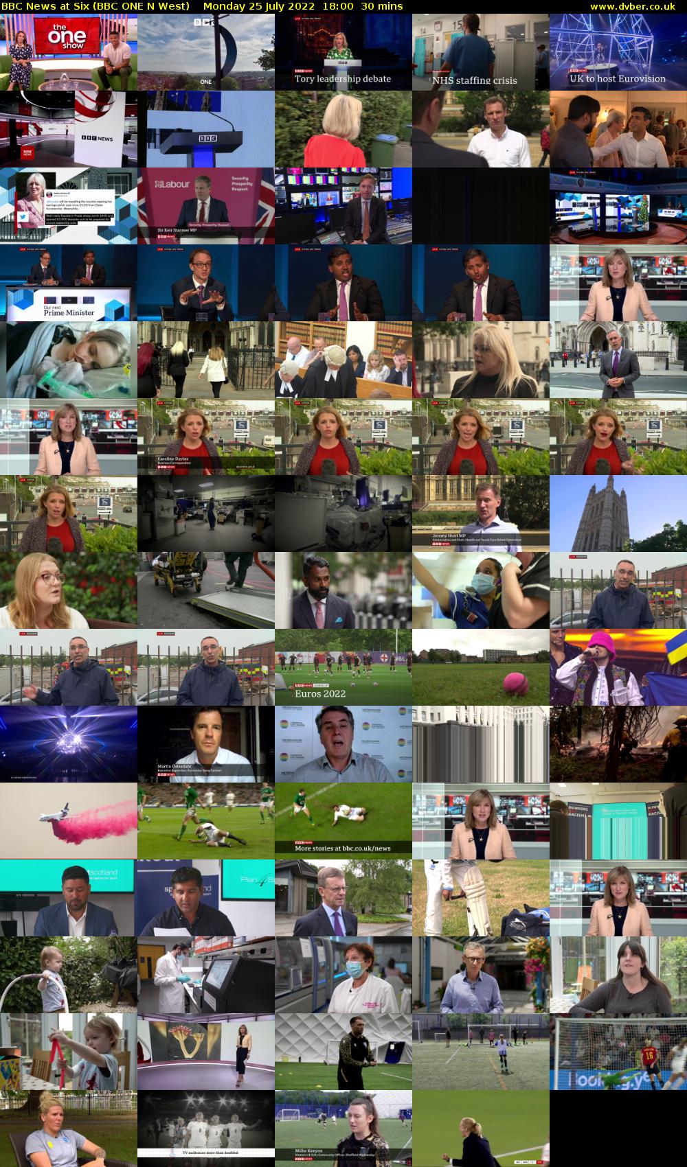 BBC News at Six (BBC ONE N West) Monday 25 July 2022 18:00 - 18:30