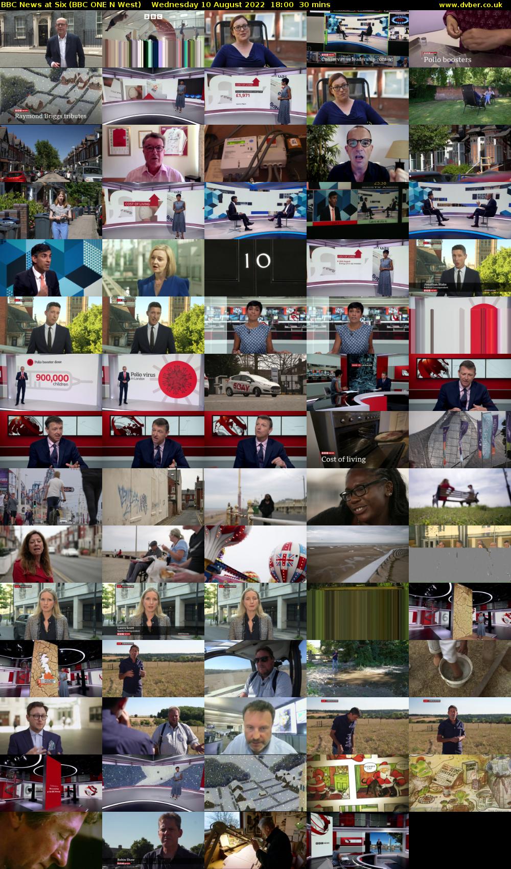 BBC News at Six (BBC ONE N West) Wednesday 10 August 2022 18:00 - 18:30