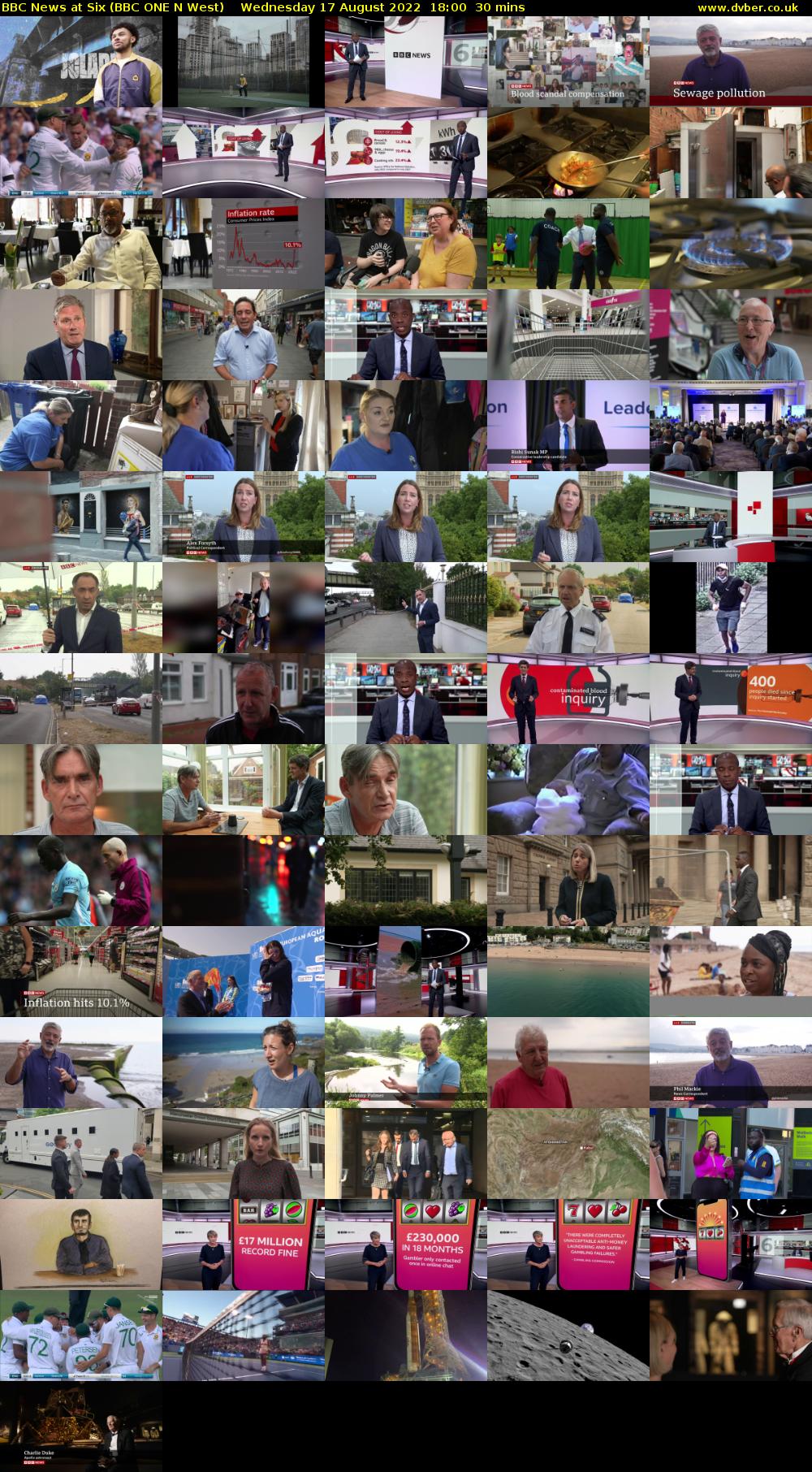 BBC News at Six (BBC ONE N West) Wednesday 17 August 2022 18:00 - 18:30