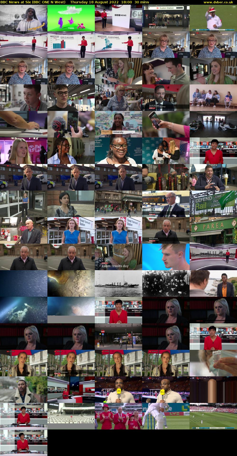 BBC News at Six (BBC ONE N West) Thursday 18 August 2022 18:00 - 18:30