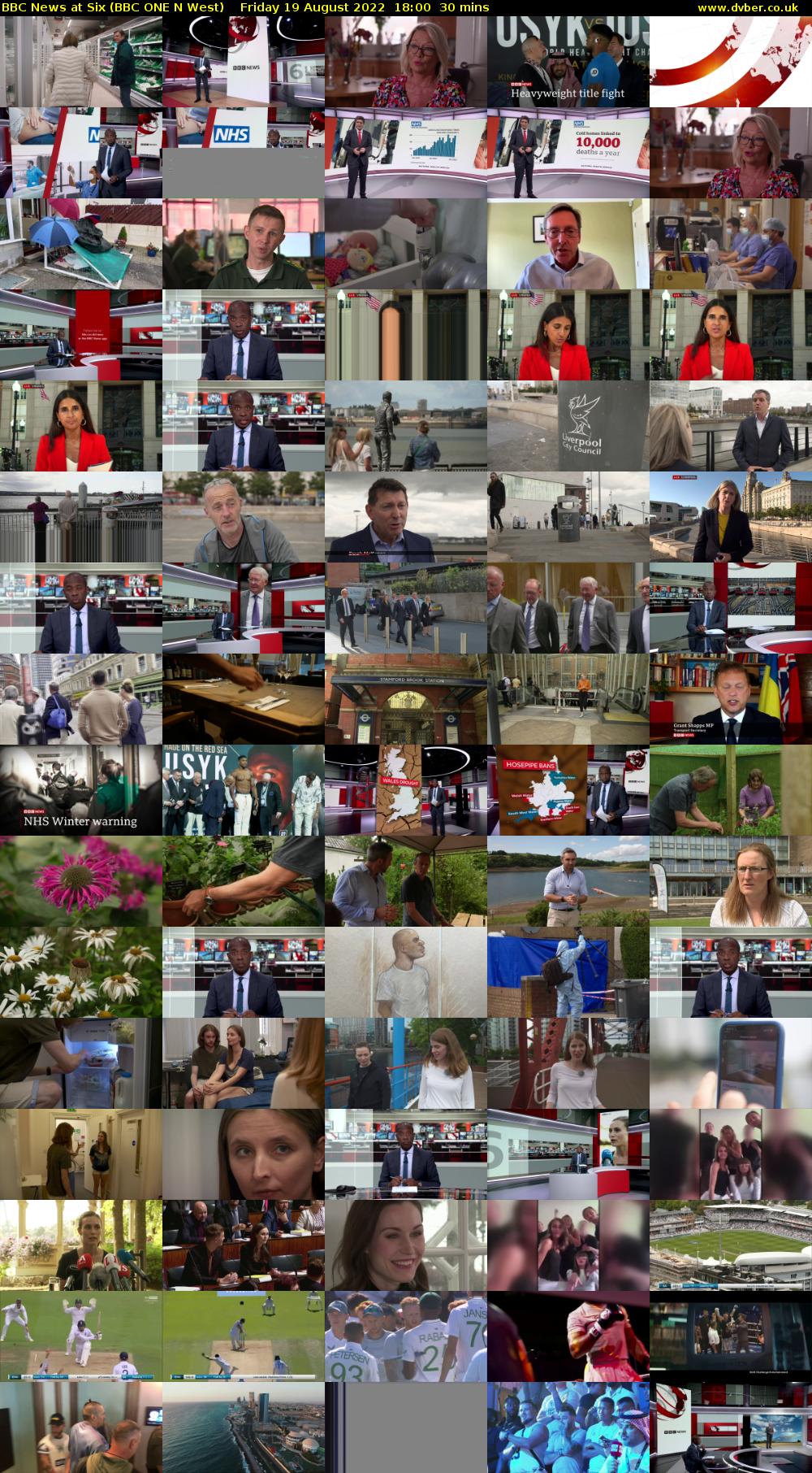 BBC News at Six (BBC ONE N West) Friday 19 August 2022 18:00 - 18:30