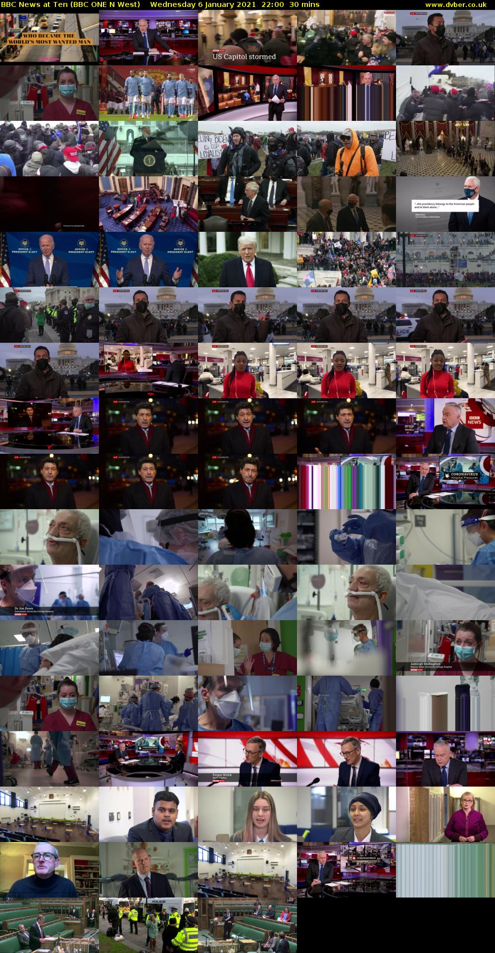 BBC News at Ten (BBC ONE N West) Wednesday 6 January 2021 22:00 - 22:30