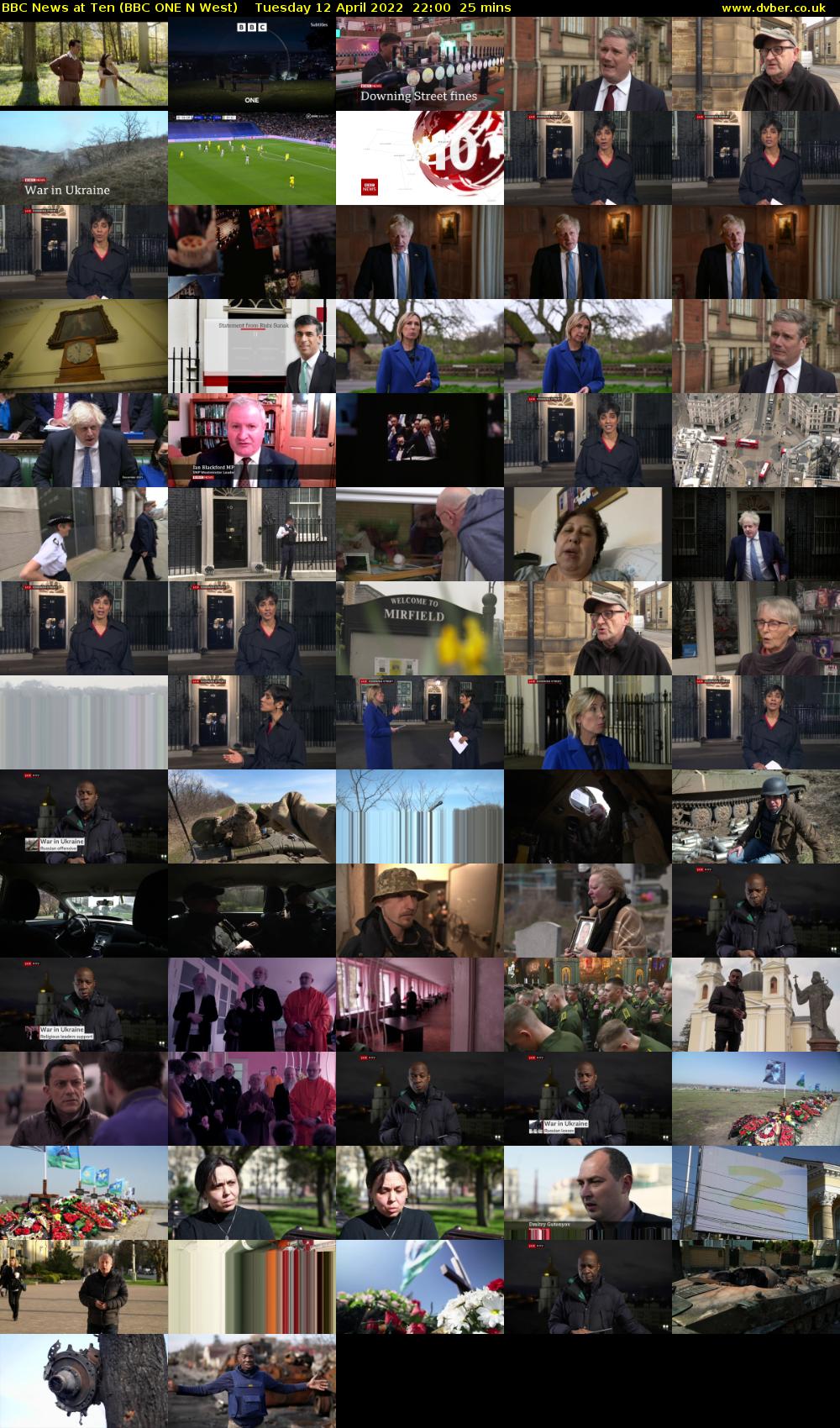 BBC News at Ten (BBC ONE N West) Tuesday 12 April 2022 22:00 - 22:25
