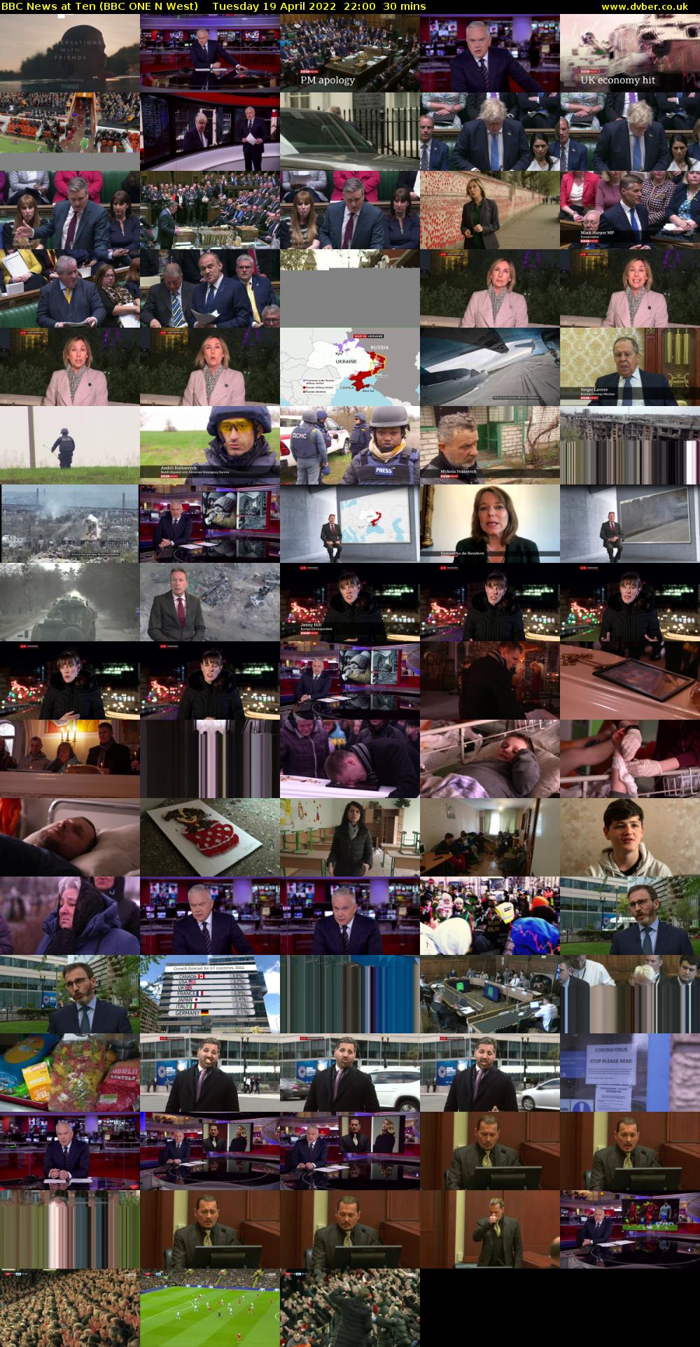 BBC News at Ten (BBC ONE N West) Tuesday 19 April 2022 22:00 - 22:30