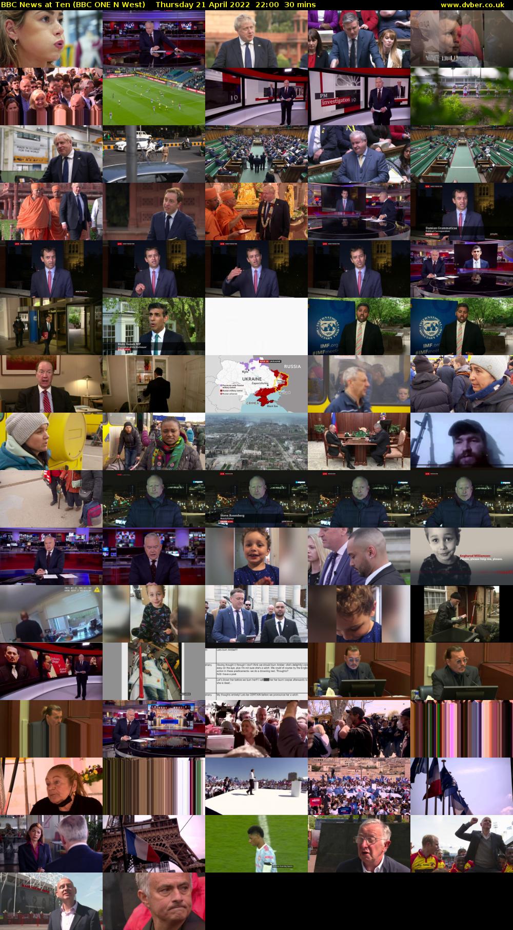 BBC News at Ten (BBC ONE N West) Thursday 21 April 2022 22:00 - 22:30
