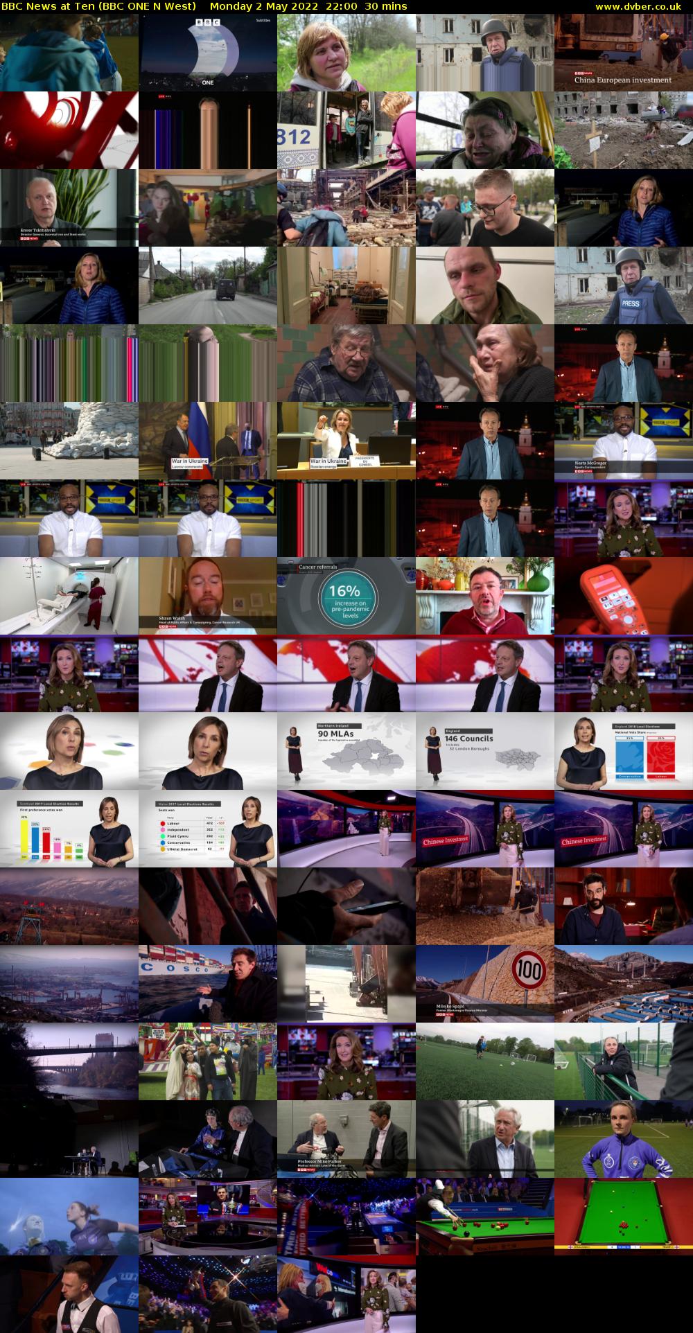BBC News at Ten (BBC ONE N West) Monday 2 May 2022 22:00 - 22:30