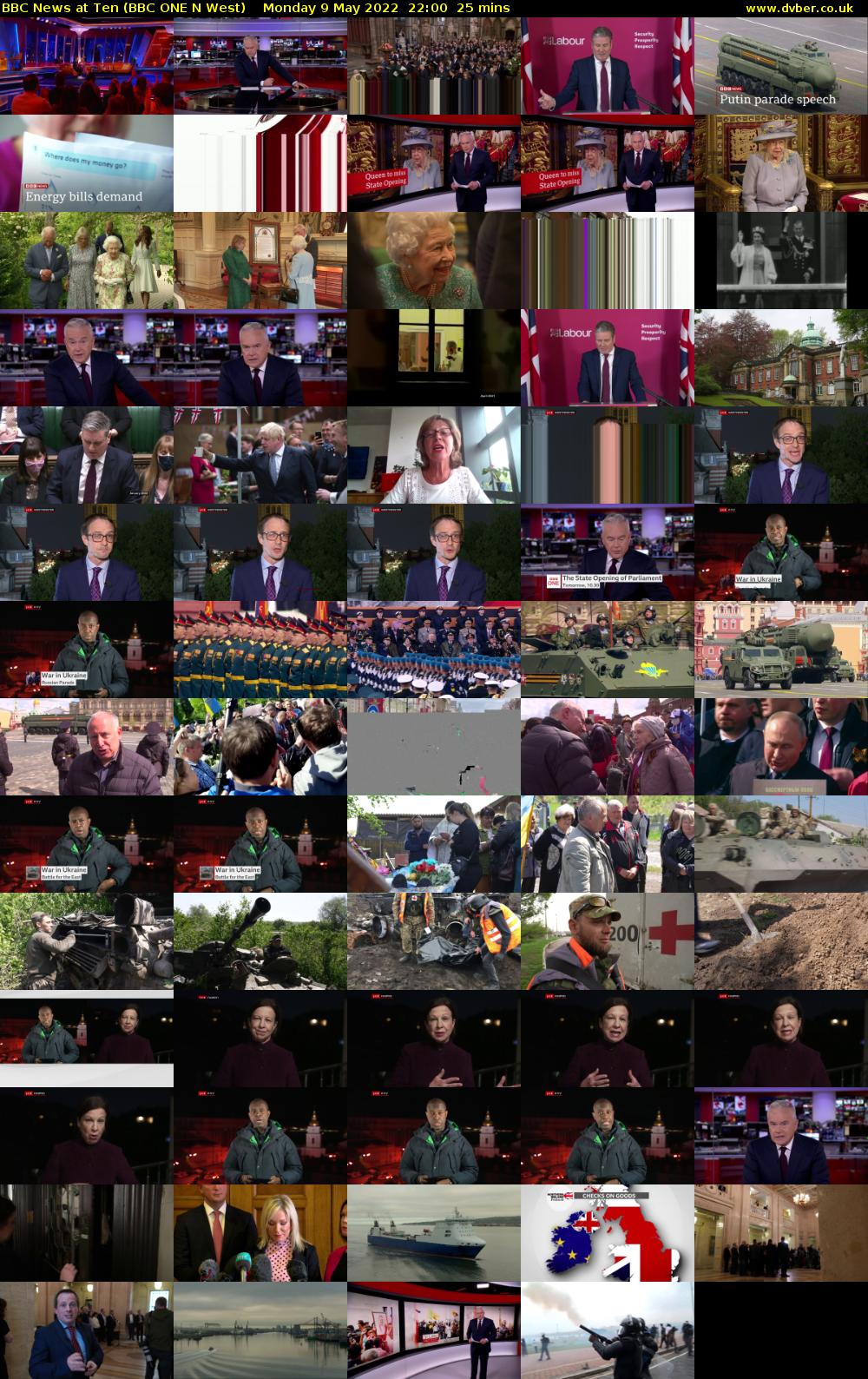 BBC News at Ten (BBC ONE N West) Monday 9 May 2022 22:00 - 22:25