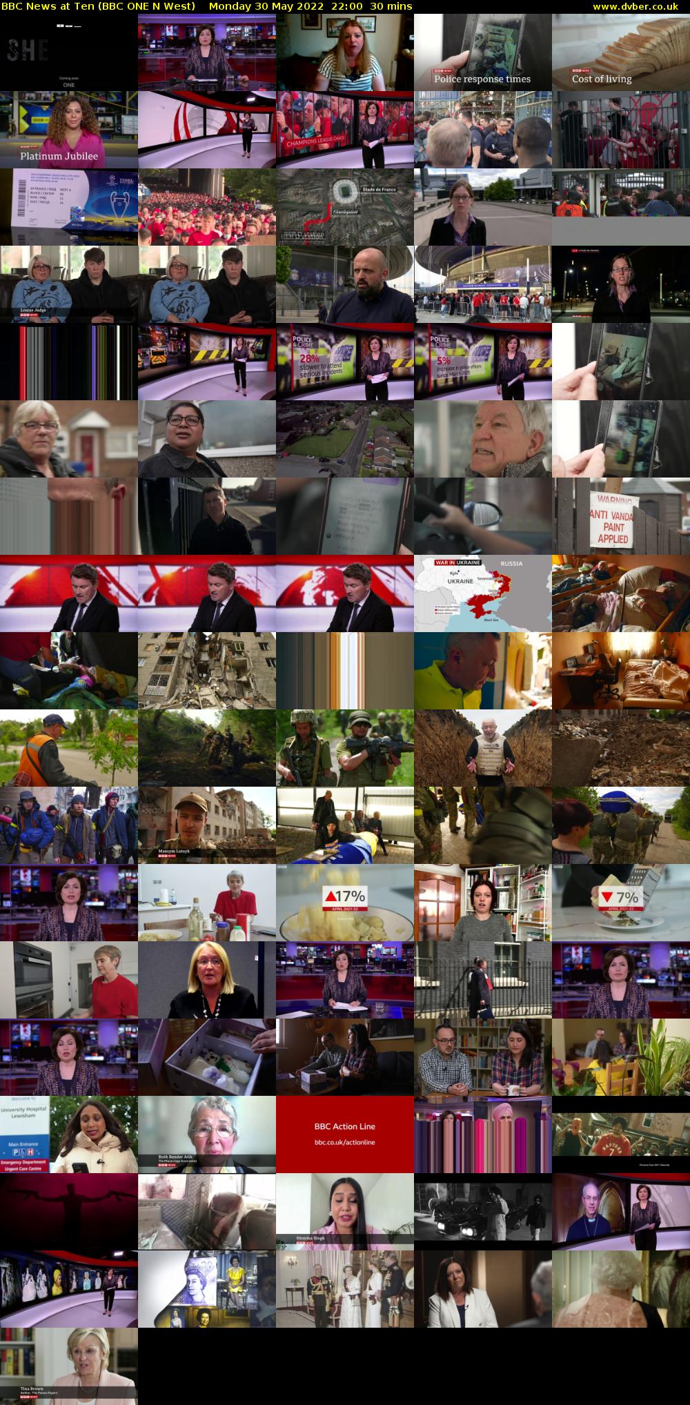 BBC News at Ten (BBC ONE N West) Monday 30 May 2022 22:00 - 22:30