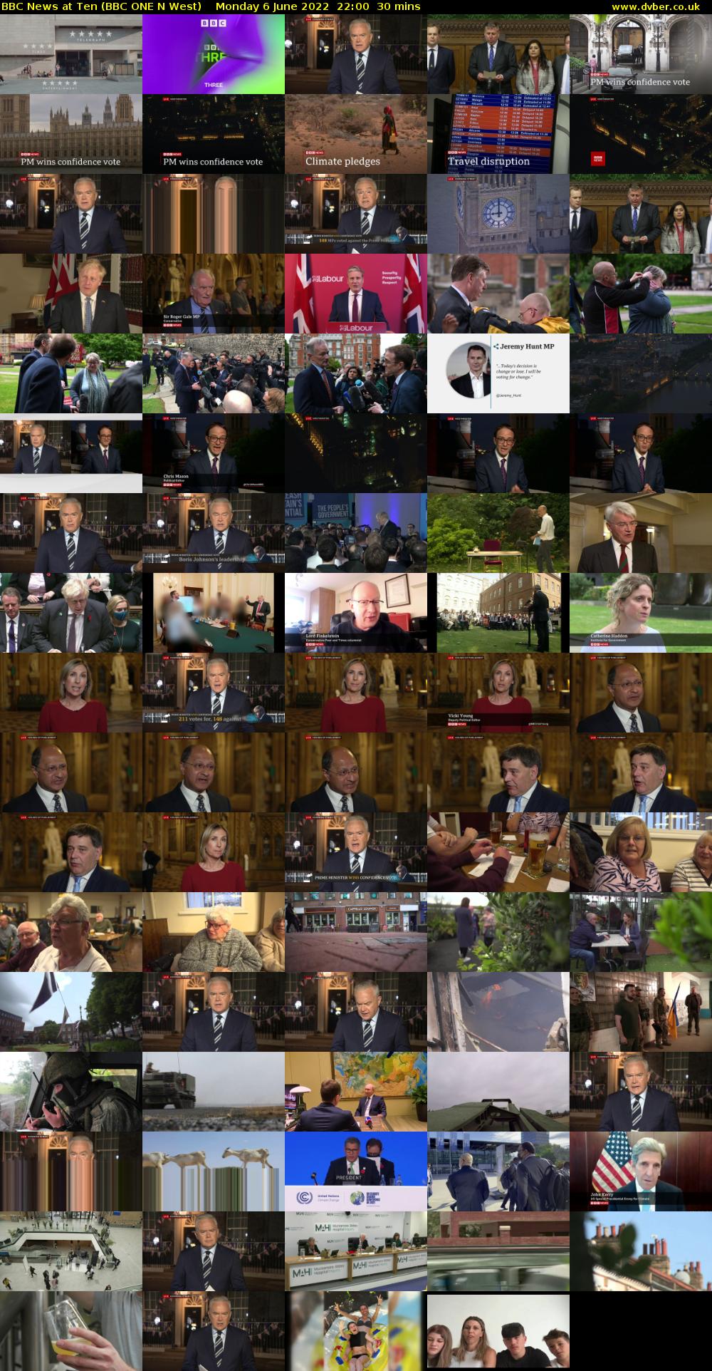 BBC News at Ten (BBC ONE N West) Monday 6 June 2022 22:00 - 22:30