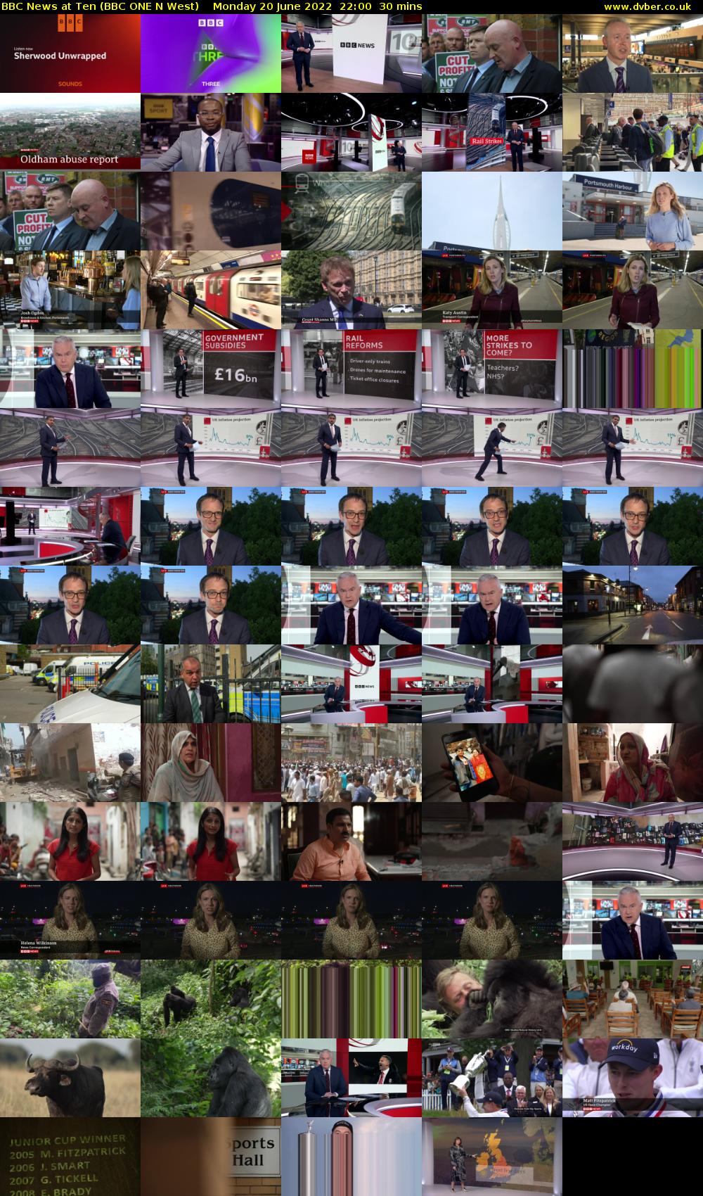 BBC News at Ten (BBC ONE N West) Monday 20 June 2022 22:00 - 22:30