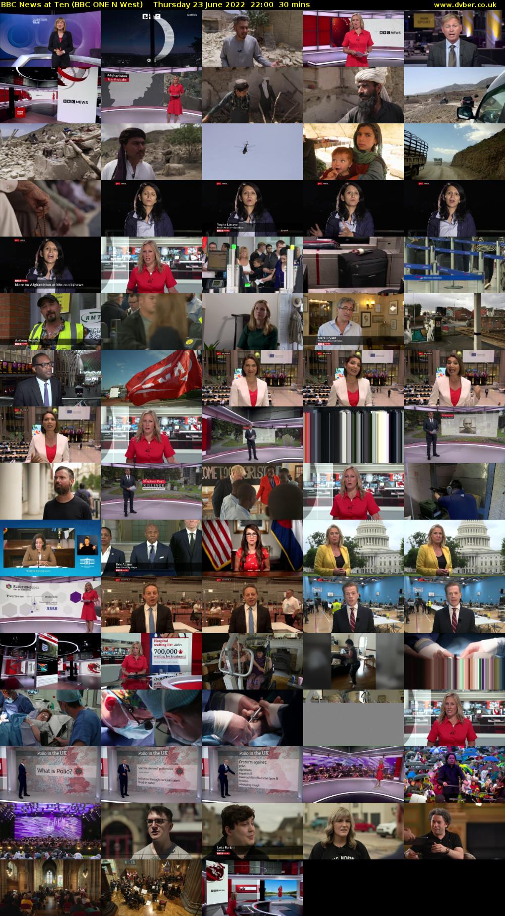 BBC News at Ten (BBC ONE N West) Thursday 23 June 2022 22:00 - 22:30