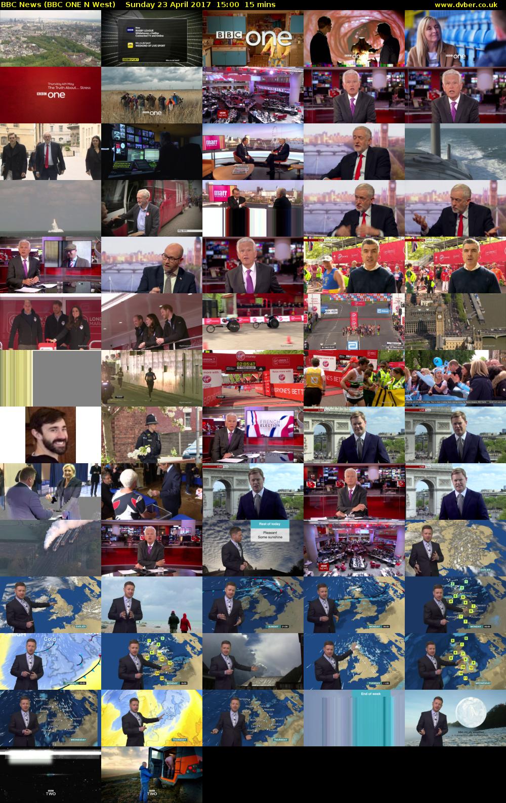 BBC News (BBC ONE N West) Sunday 23 April 2017 15:00 - 15:15