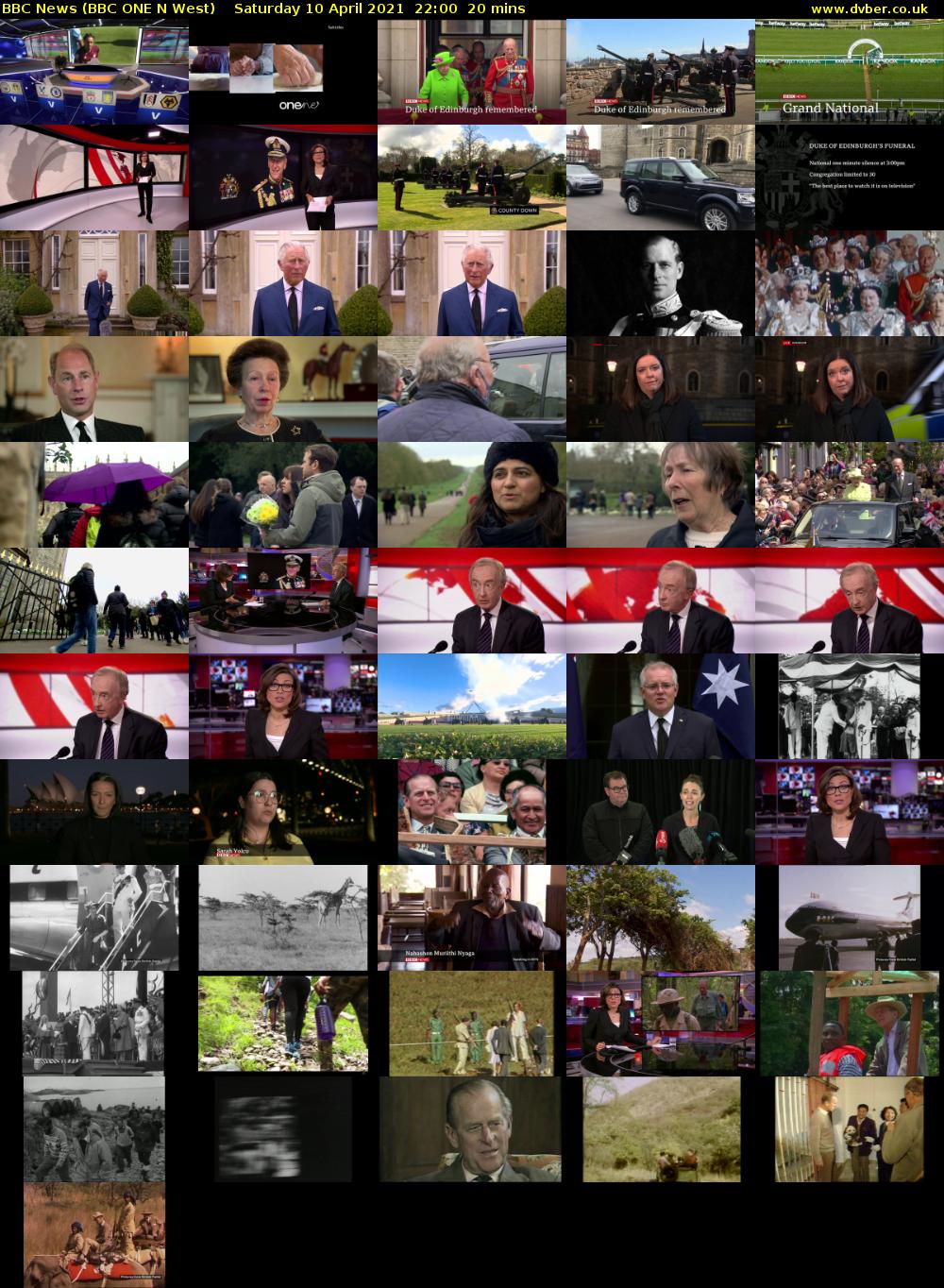 BBC News (BBC ONE N West) Saturday 10 April 2021 22:00 - 22:20