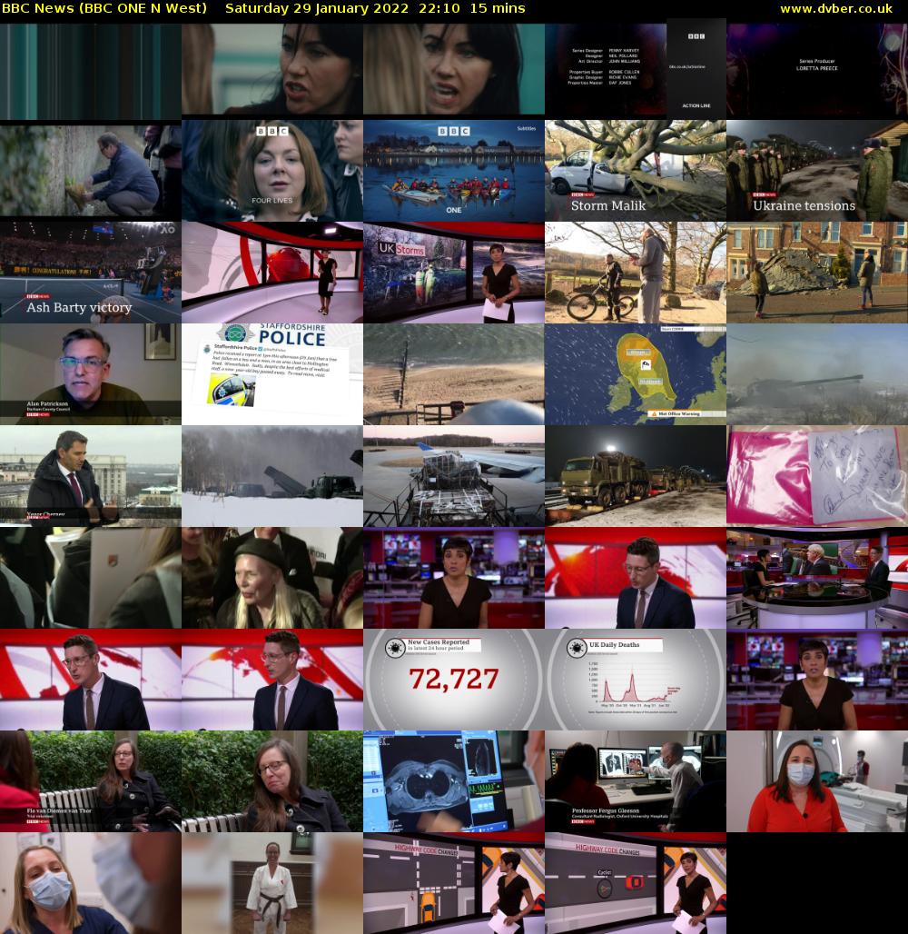 BBC News (BBC ONE N West) Saturday 29 January 2022 22:10 - 22:25