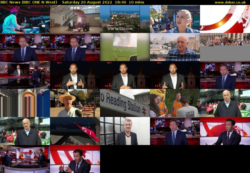 BBC News (BBC ONE N West) Saturday 20 August 2022 18:40 - 18:50