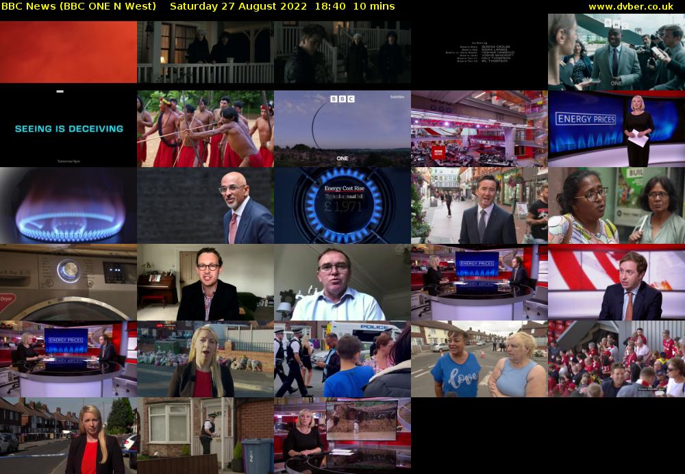 BBC News (BBC ONE N West) Saturday 27 August 2022 18:40 - 18:50
