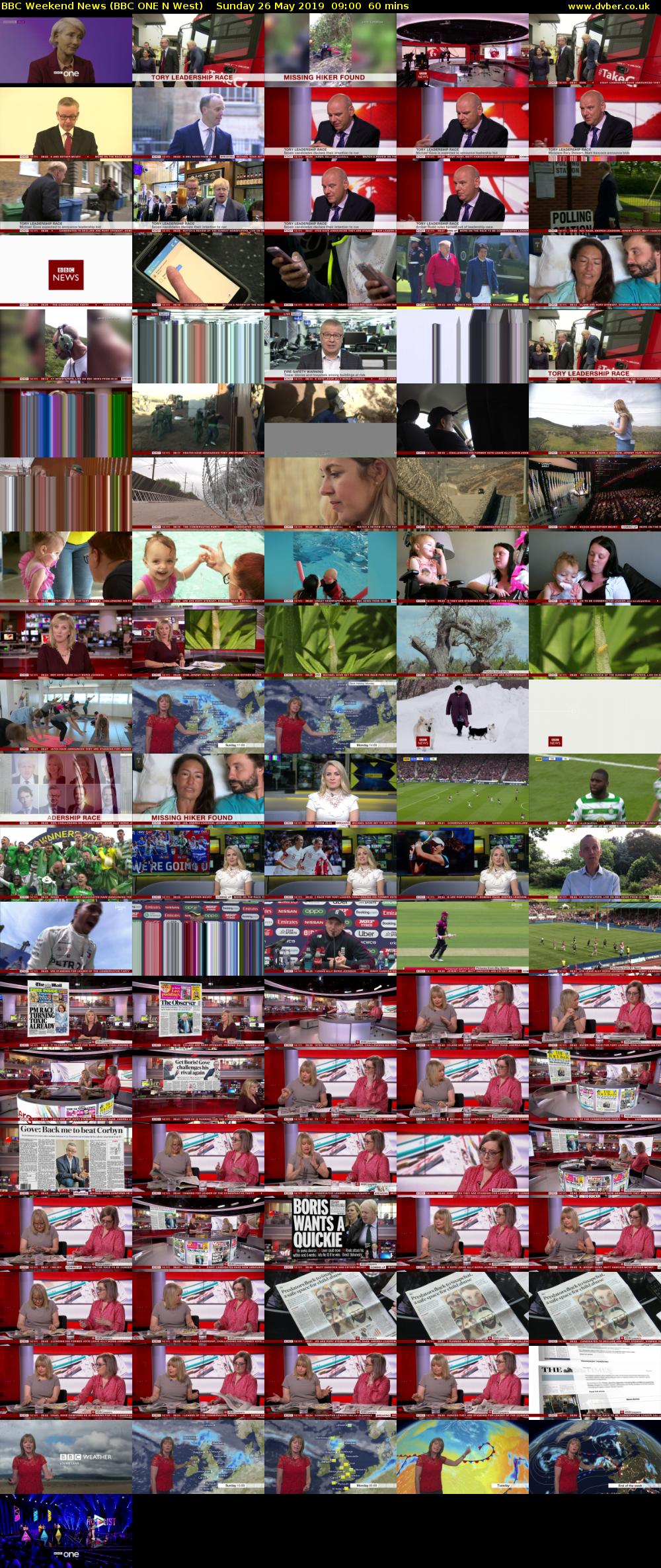 BBC Weekend News (BBC ONE N West) Sunday 26 May 2019 09:00 - 10:00