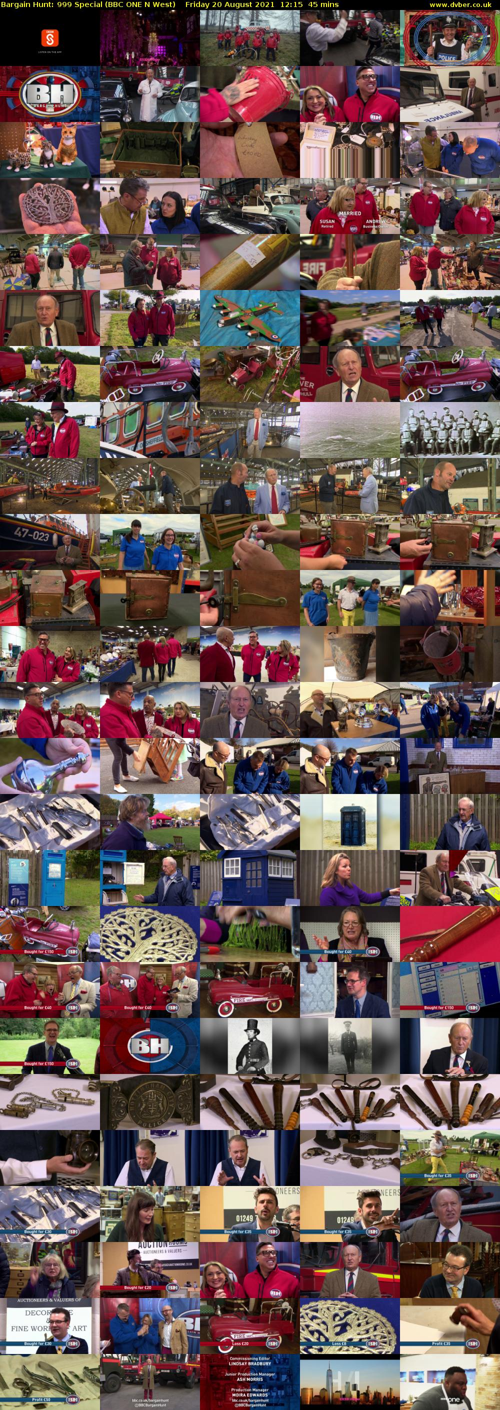 Bargain Hunt: 999 Special (BBC ONE N West) Friday 20 August 2021 12:15 - 13:00