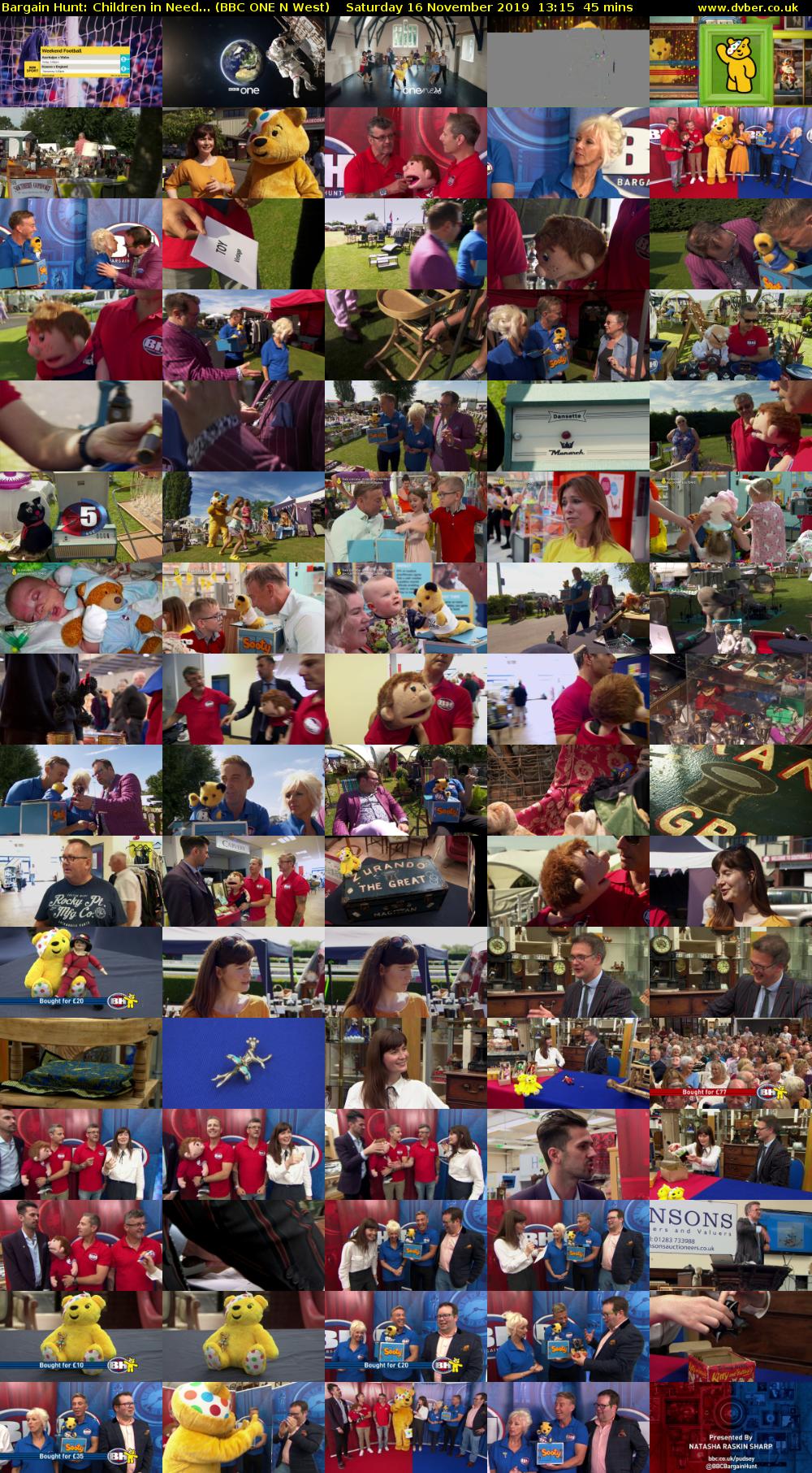 Bargain Hunt: Children in Need... (BBC ONE N West) Saturday 16 November 2019 13:15 - 14:00