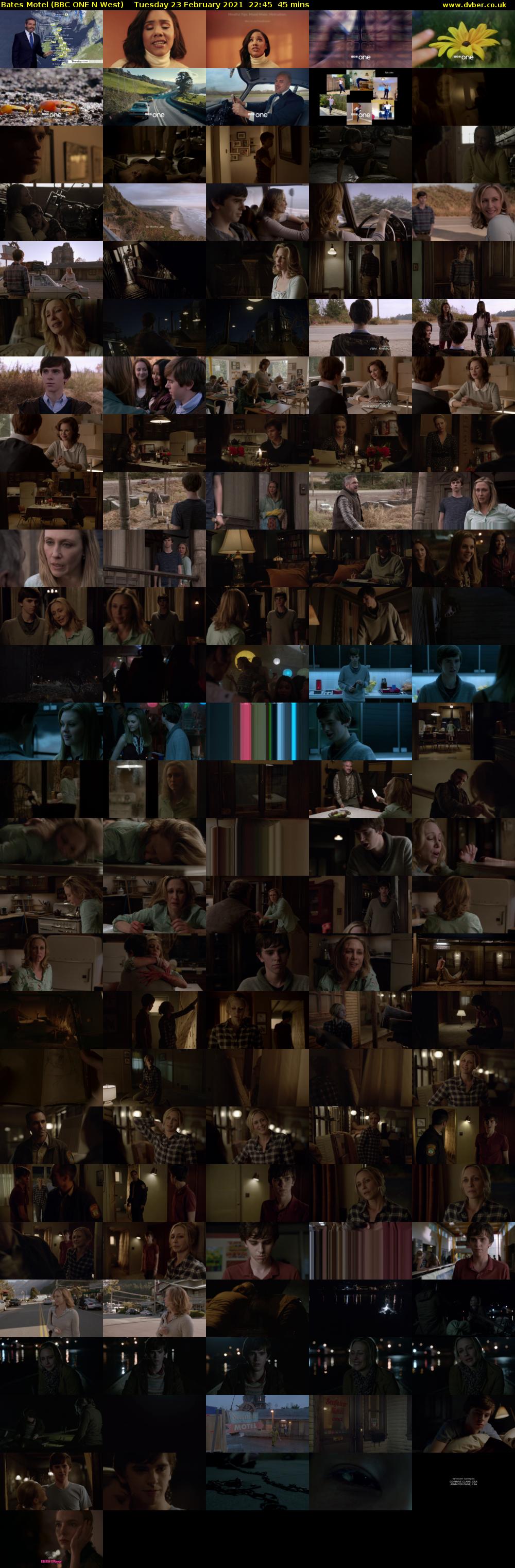 Bates Motel (BBC ONE N West) Tuesday 23 February 2021 22:45 - 23:30