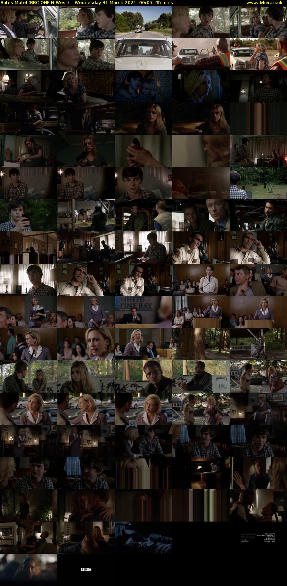 Bates Motel (BBC ONE N West) Wednesday 31 March 2021 00:05 - 00:50