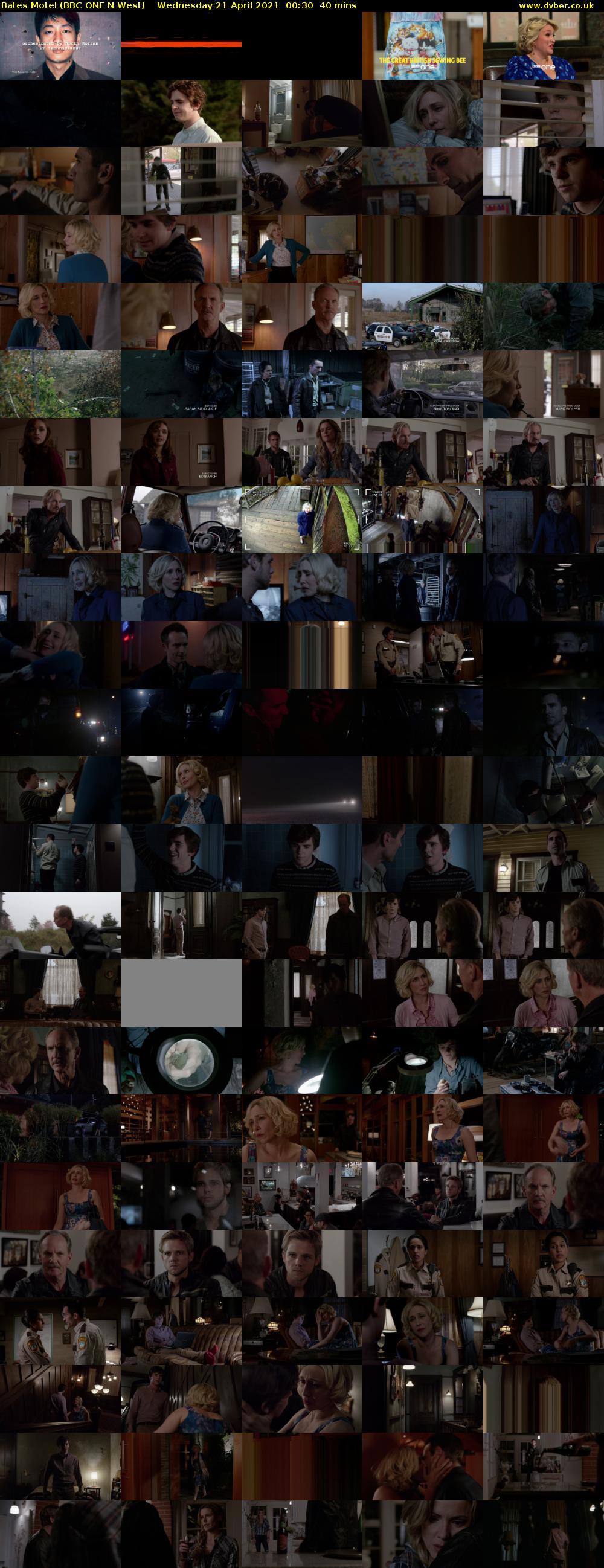Bates Motel (BBC ONE N West) Wednesday 21 April 2021 00:30 - 01:10