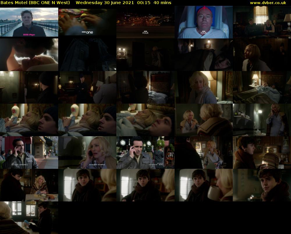 Bates Motel (BBC ONE N West) Wednesday 30 June 2021 00:15 - 00:55