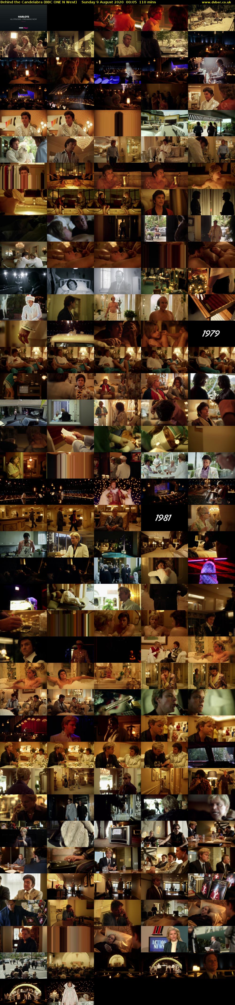 Behind the Candelabra (BBC ONE N West) Sunday 9 August 2020 00:05 - 01:55