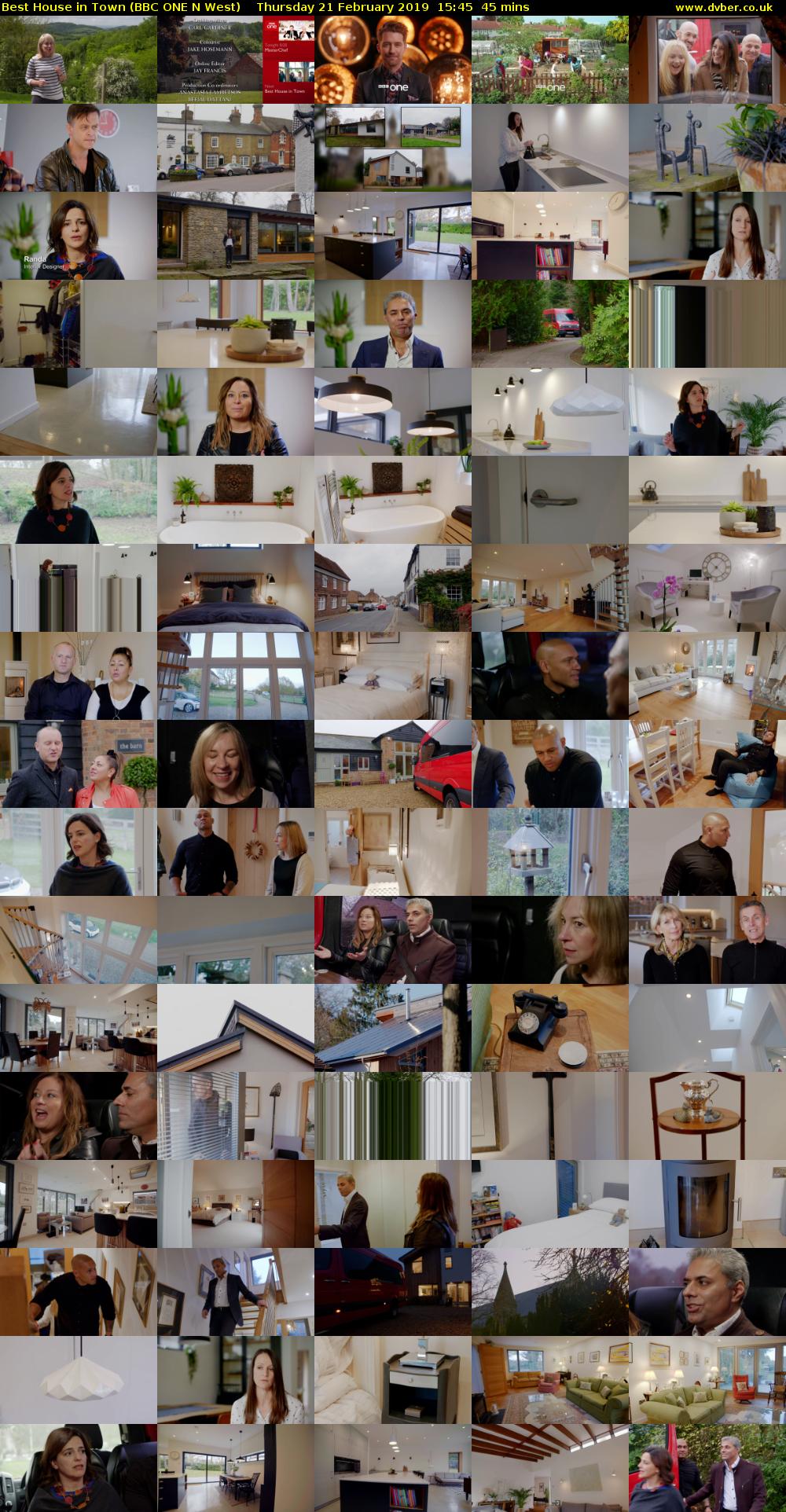 Best House in Town (BBC ONE N West) Thursday 21 February 2019 15:45 - 16:30