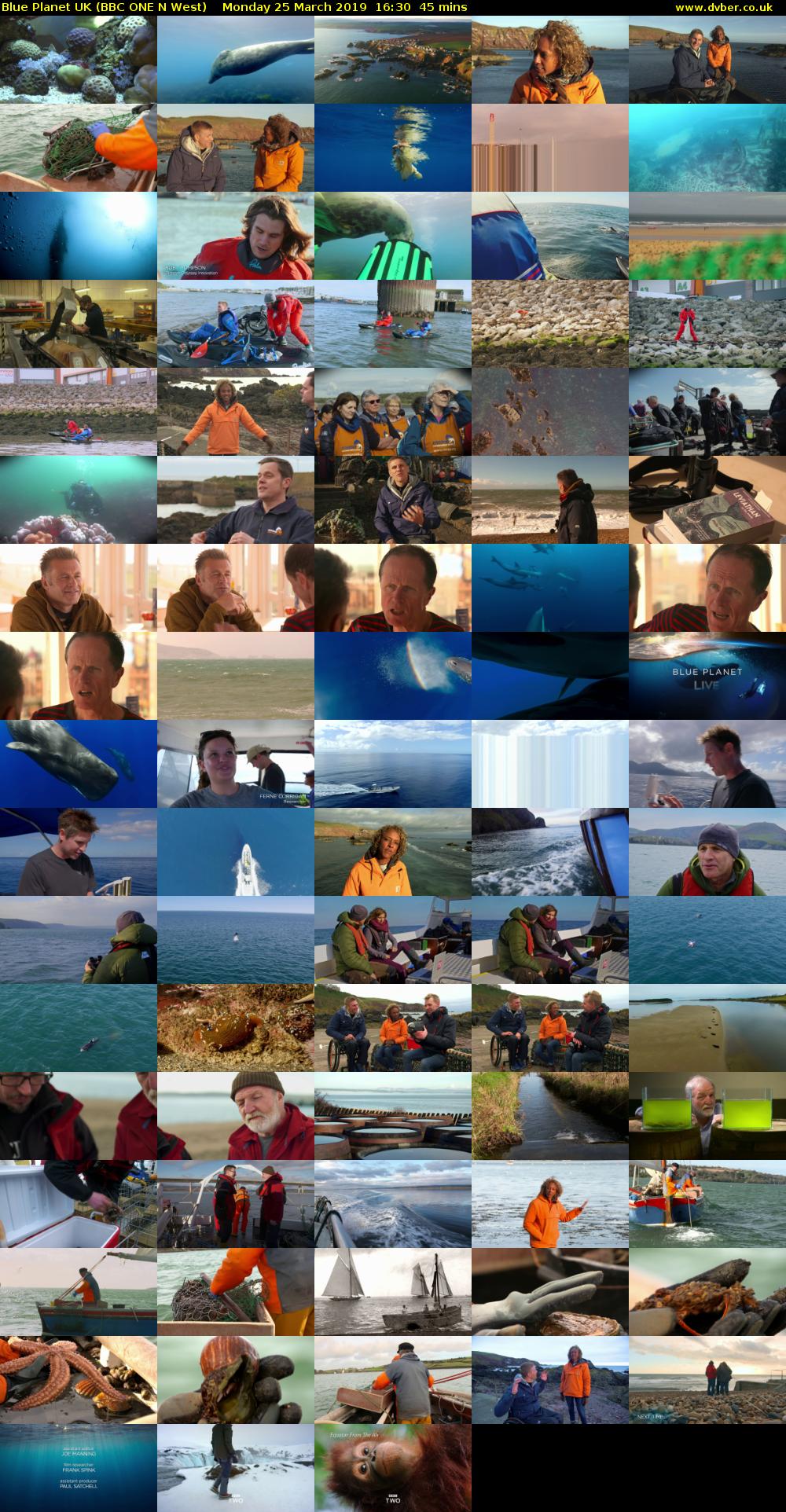 Blue Planet UK (BBC ONE N West) Monday 25 March 2019 16:30 - 17:15