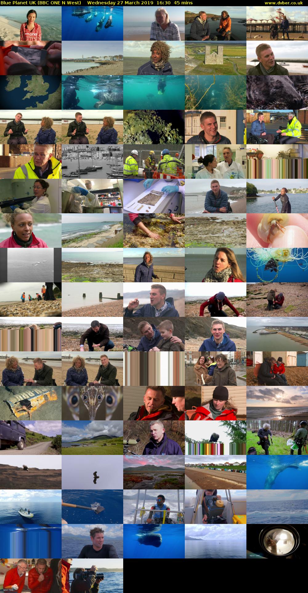 Blue Planet UK (BBC ONE N West) Wednesday 27 March 2019 16:30 - 17:15
