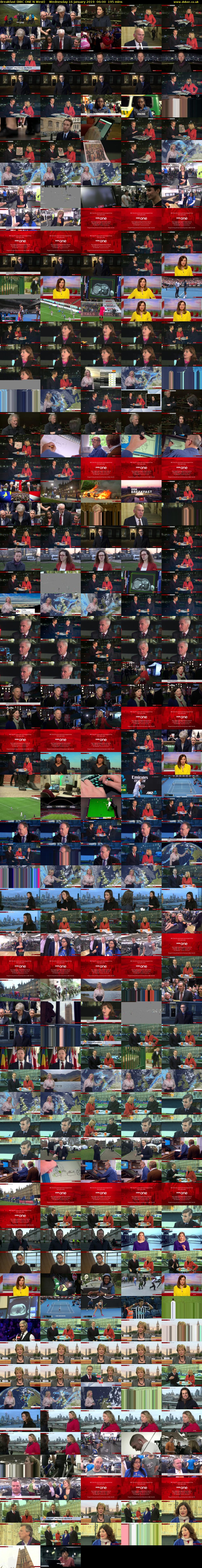 Breakfast (BBC ONE N West) Wednesday 16 January 2019 06:00 - 09:15