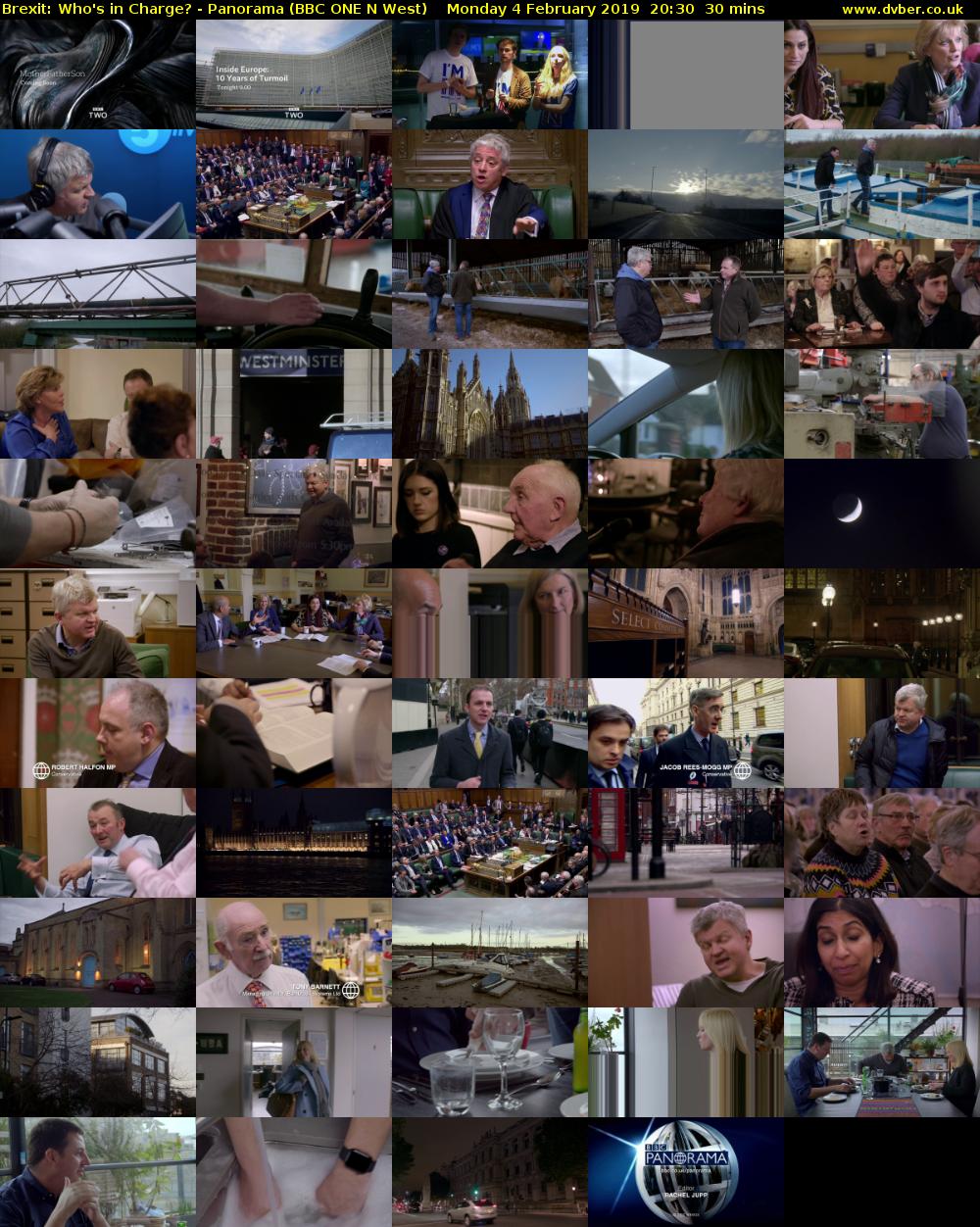 Brexit: Who's in Charge? - Panorama (BBC ONE N West) Monday 4 February 2019 20:30 - 21:00