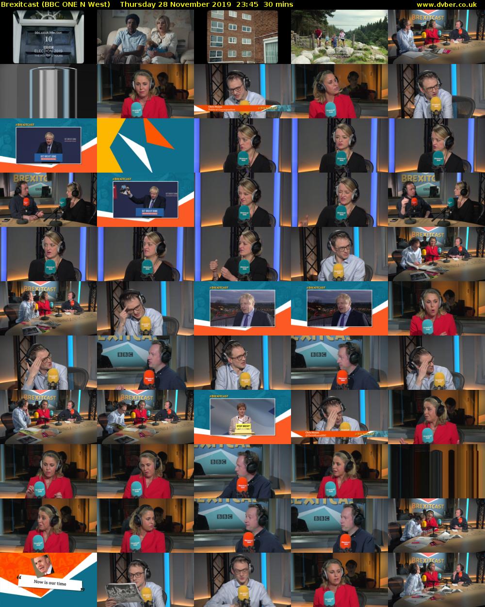 Brexitcast (BBC ONE N West) Thursday 28 November 2019 23:45 - 00:15