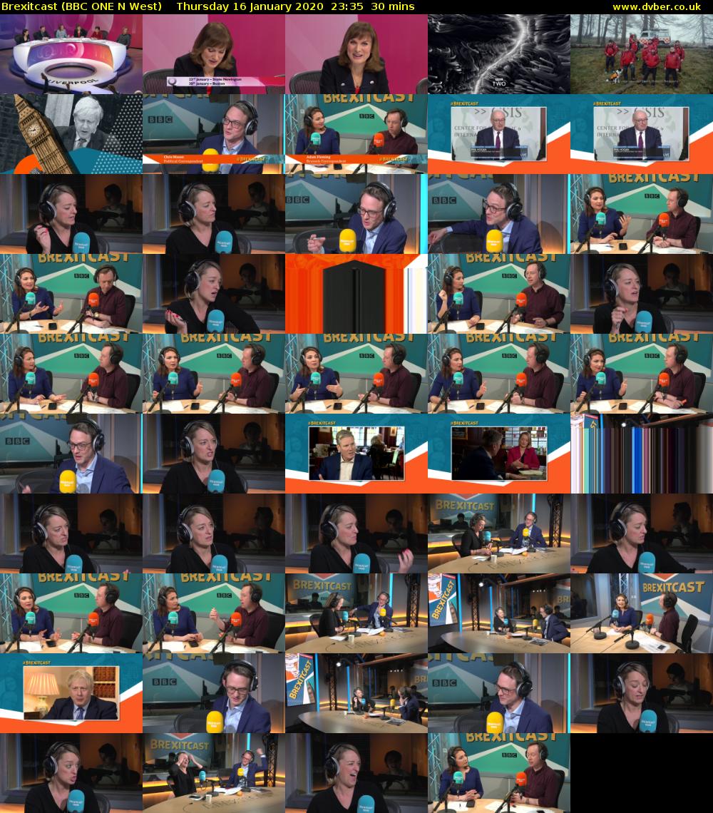 Brexitcast (BBC ONE N West) Thursday 16 January 2020 23:35 - 00:05