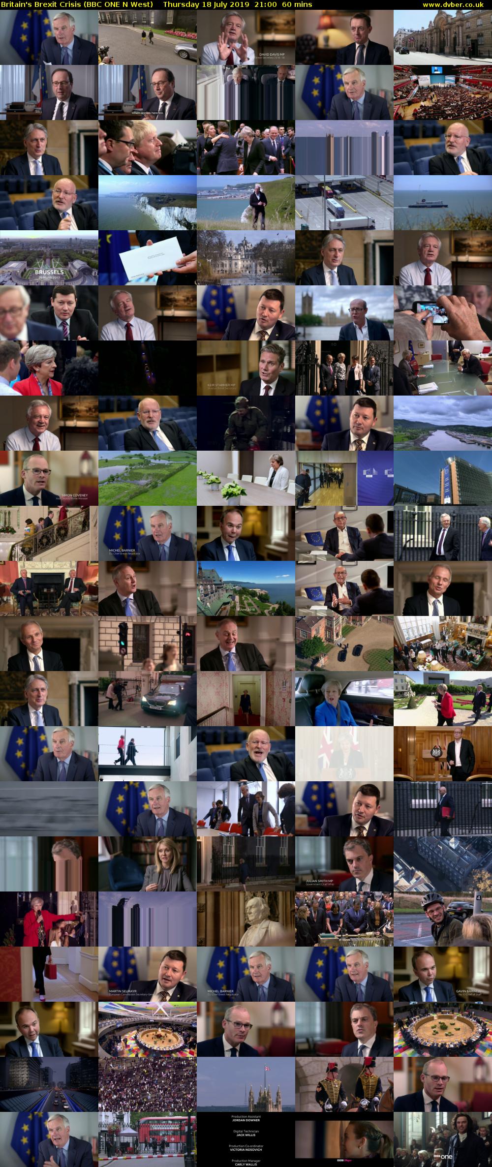 Britain's Brexit Crisis (BBC ONE N West) Thursday 18 July 2019 21:00 - 22:00