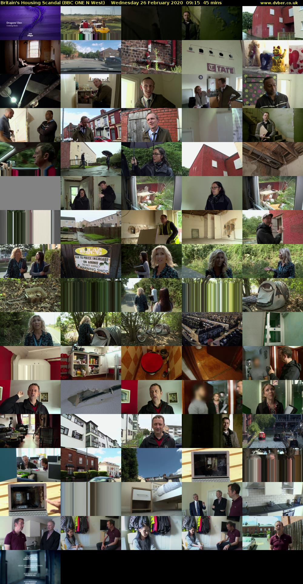 Britain's Housing Scandal (BBC ONE N West) Wednesday 26 February 2020 09:15 - 10:00